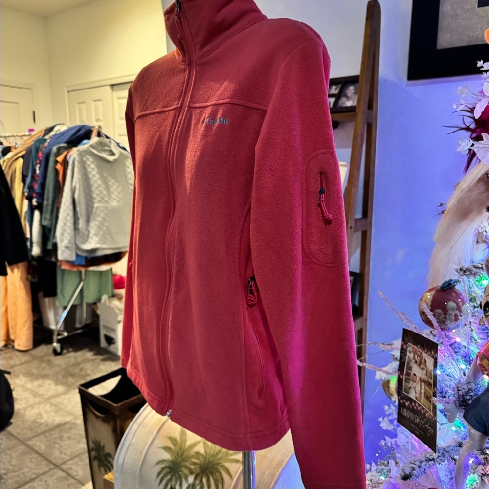 Columbia Women’s Full Zip Fleece Jacket | Coral Pink| Size M - Picture 3 of 5